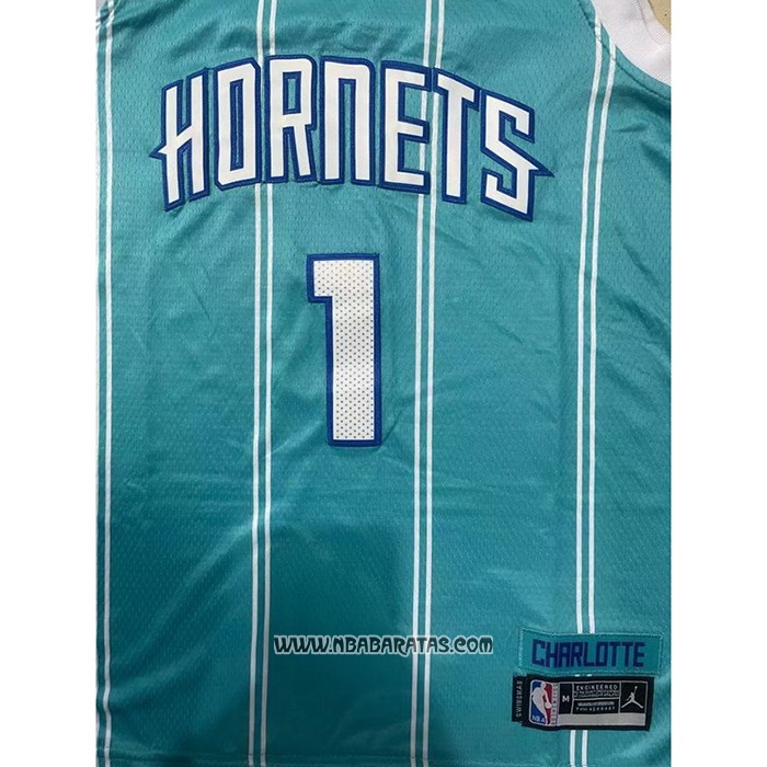 Camiseta Nino Charlotte Hornets LaMelo Ball #1 Icon 2022-23 Verde